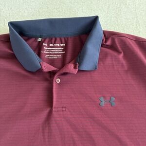 UA Under Armour The Performance Polo Mens 3XL Burgundy Maroon Golf Lightweight